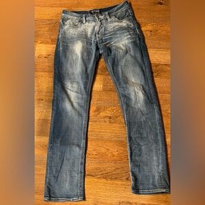 Men's Salvage Mayhem Straight Leg Blue Jeans 34X36 (34X)